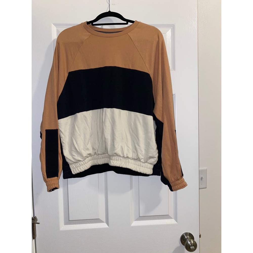 Hurley Color Block Crop Sweater